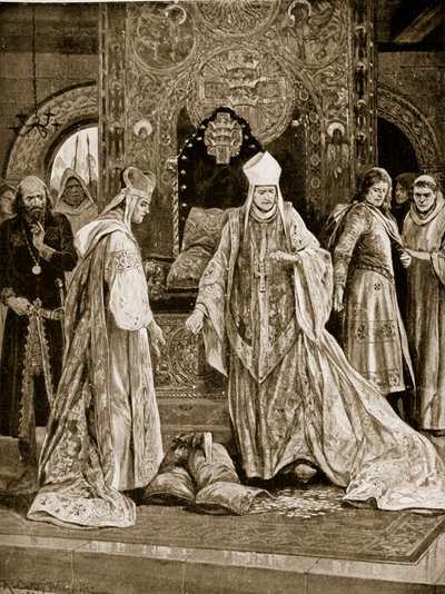 The papal legate tramples on John